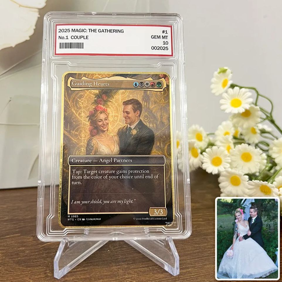 Carte Magique De Couple D’anime Personnalisée, Carte D’anime Magique Photo Personnalisée, Cadeau Pour Les Couples - MapLunelampeFr