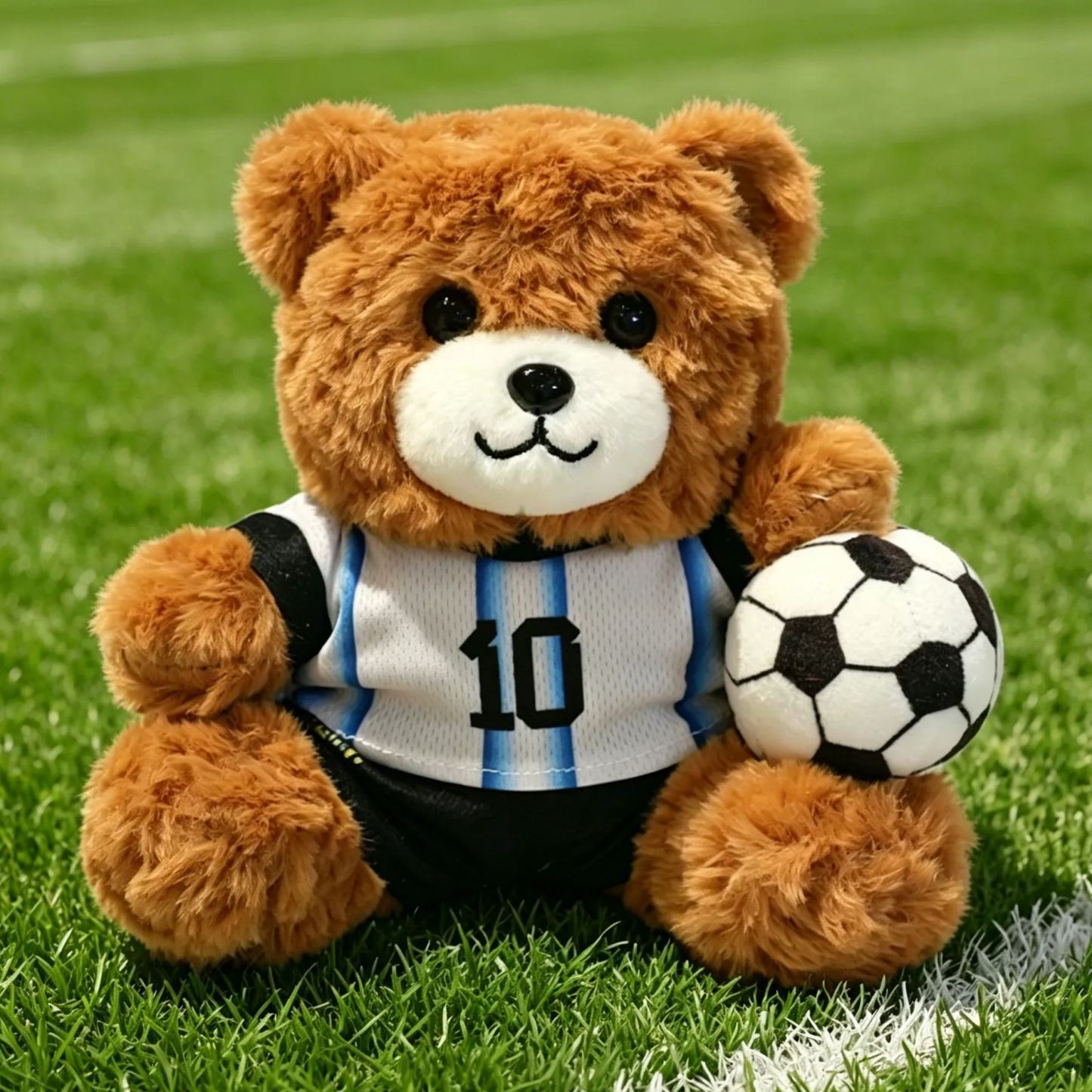 Ours de Football personnalisé en peluche, poupée mignonne d'équipe de Football, ours en peluche, cadeau Souvenir pour Fan - MapLunelampeFr
