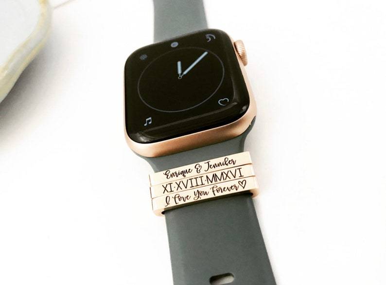 Bracelet De Montre Connectée Personnalisé Avec Breloque Gravée, Cadeau D'anniversaire, Cadeau Pour Nouvelle Maman, Suivi De Perte De Poids, Cadeau De Remise En Forme, Cadeau Unisexe Pour Soins Personnels