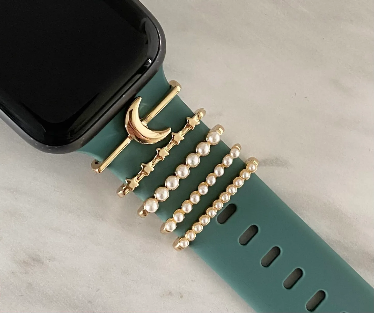 Accessoire De Montre À Breloques Empilables, Cadeau De Demoiselle D'honneur, Breloque De Montre, Bracelet À Breloques Lune - MapLunelampeFr