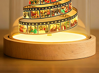 Christmas Gift Custom Photo Film Christmas Tree Night Light Personalized Family Keepsake with Engraved Base