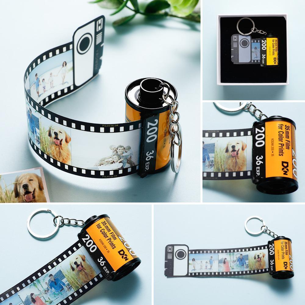 Anniversary Gifts For Boyfriend Custom Camera Film Roll Keyring Personalised Picture Keyring