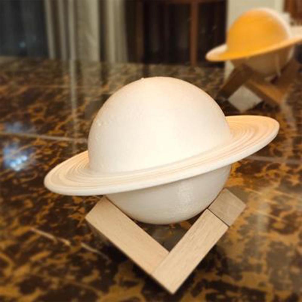3D Saturn Lamp Romantic Rechargeable Night Light Decor for Bedroom Anniversary Gifts