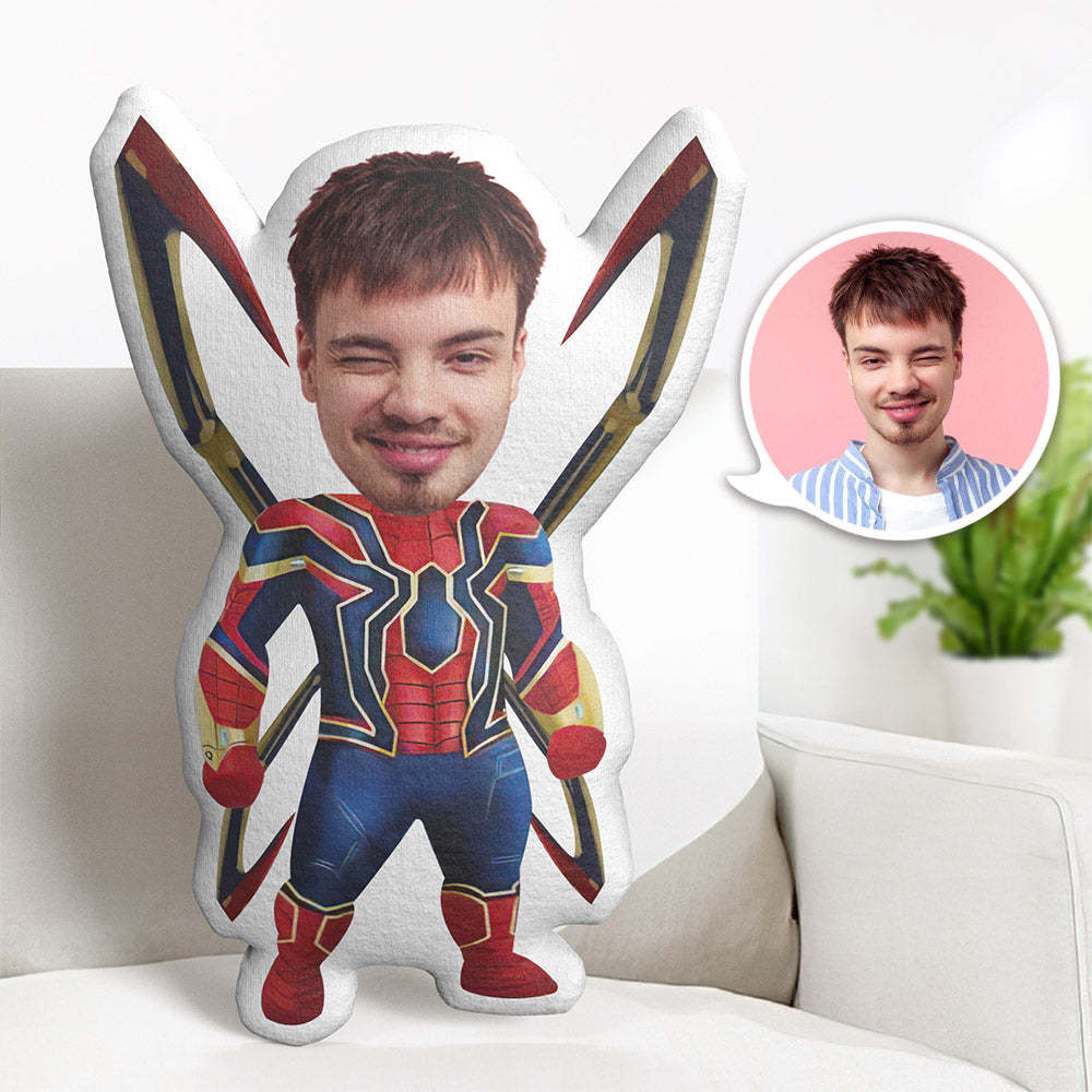 Custom Face Pillow Personalised Photo Pillow Spider Leg Spider-Man MiniMe Pillow Gifts for Him - mymoonlampuk