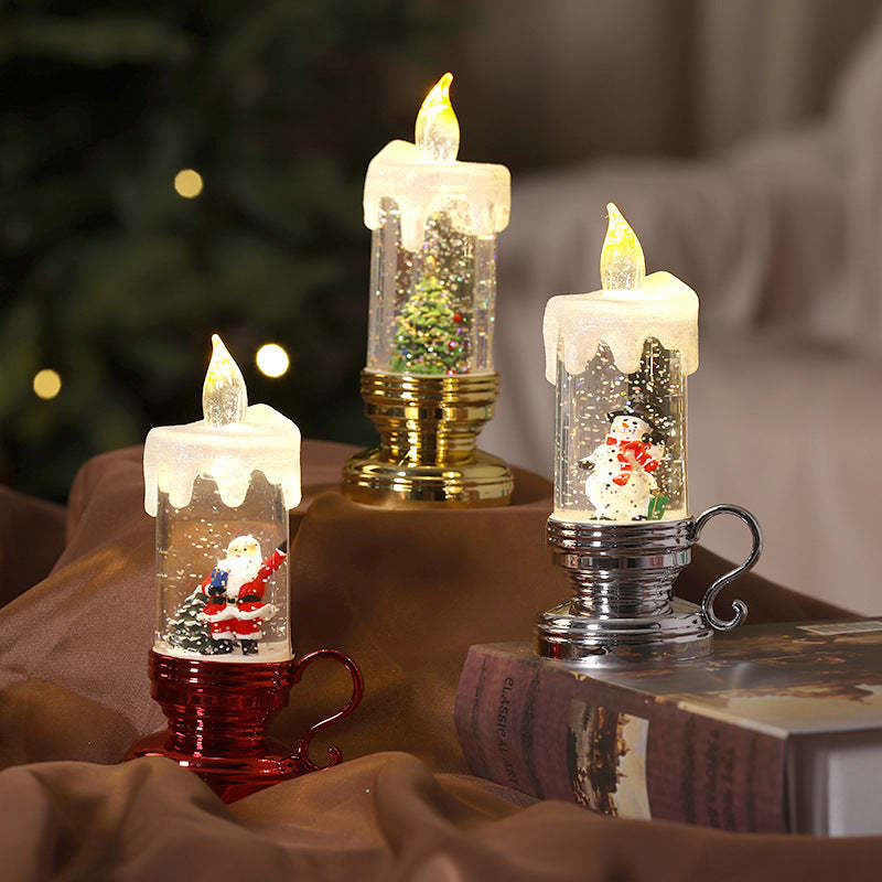 Christmas Flameless Candle Light Simulation Flame Santa Claus for Christmas Party Home Outdoor Decoration - mymoonlampuk