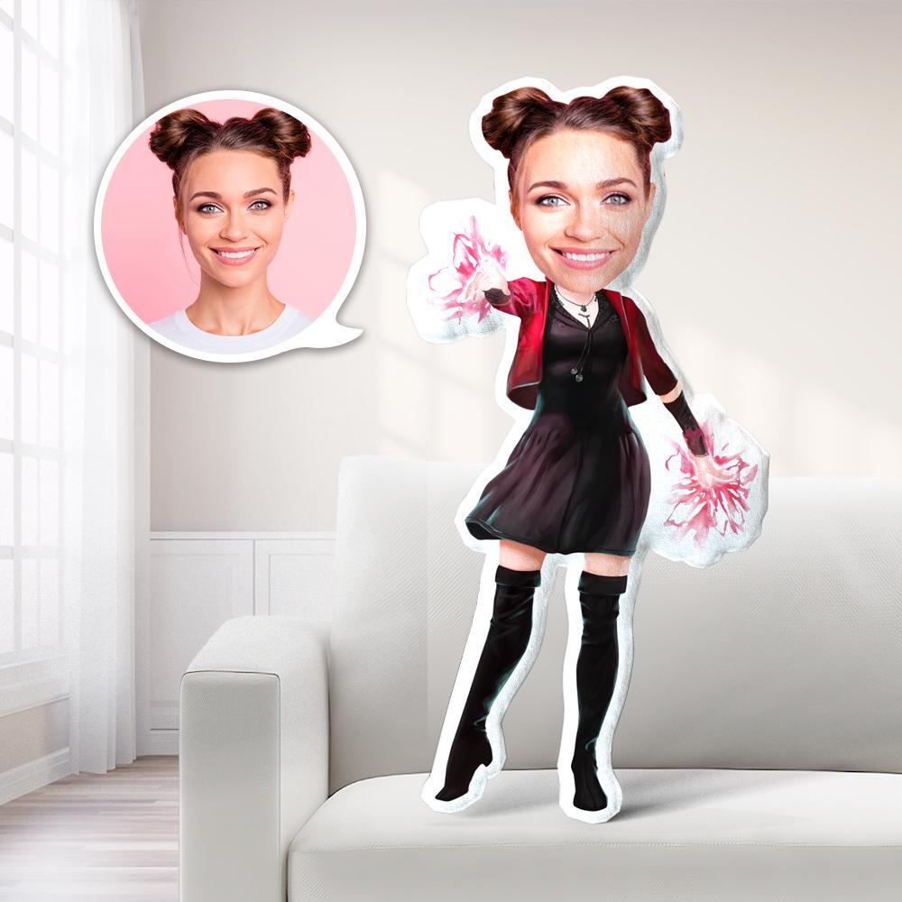 Personalised Photo My Face Pillow Custom Face Pillow Scarlet Witch Photo Pillow Costume Doll Unique Gift - mymoonlampuk