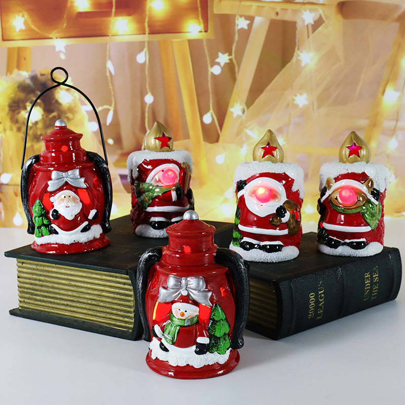 Christmas Flameless Candles Lovely Santa Claus Snowman Candle Light Christmas Decoration - mymoonlampuk