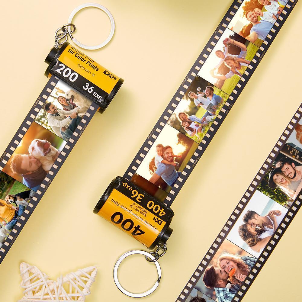 Custom Camera Film Roll Keyring With Photos