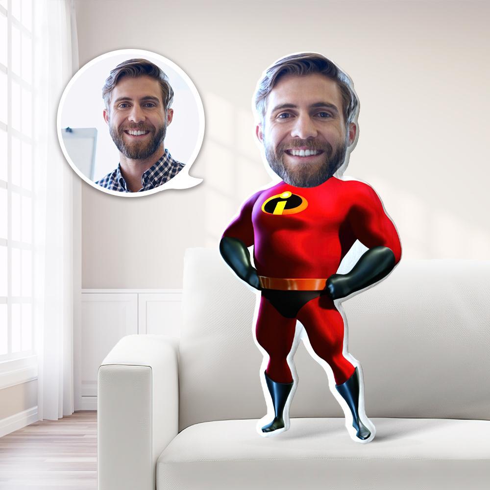 Personalised Photo My face on Pillows Custom Minime Dolls Gag Gifts Toys Mr. Incredible Costume - mymoonlampuk