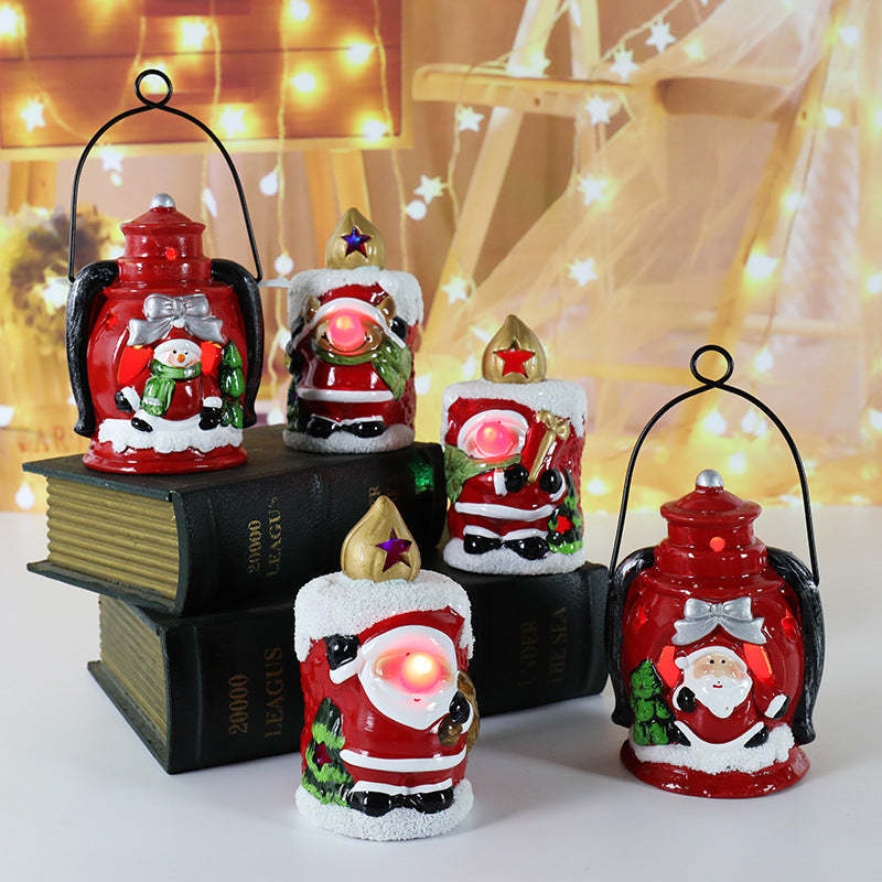Christmas Flameless Candles Lovely Santa Claus Snowman Candle Light Christmas Decoration - mymoonlampuk