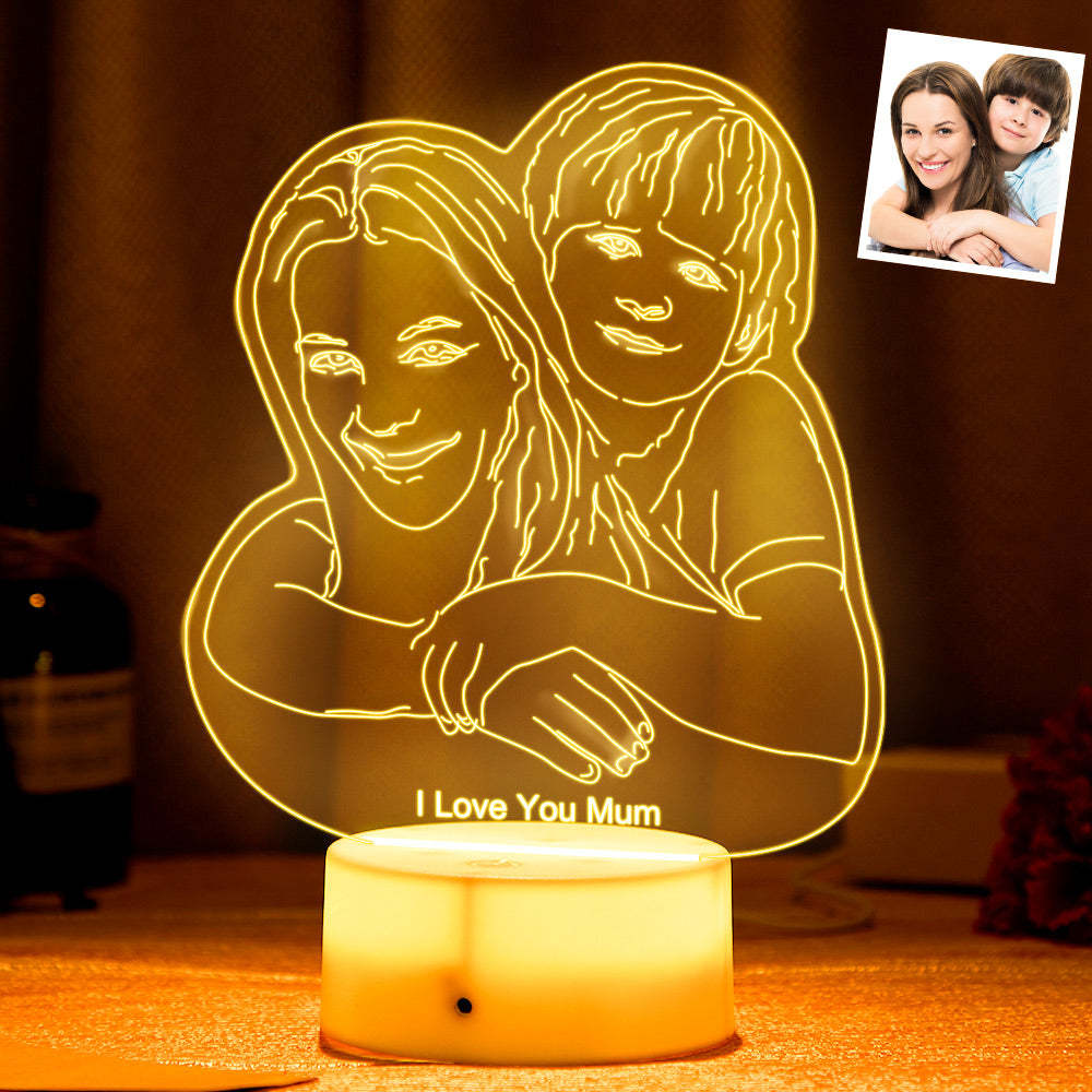 Mother's Day Gift Creative Gifts for Mom Photo Lamp LED light Custom Portrait Night Light