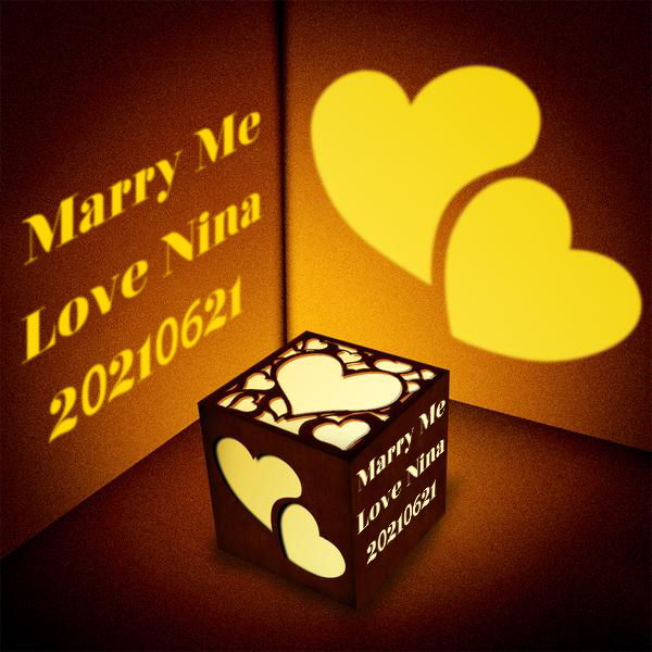 Propose Gifts Custom Lantern Box Light Personalised Projection Lamp DIY