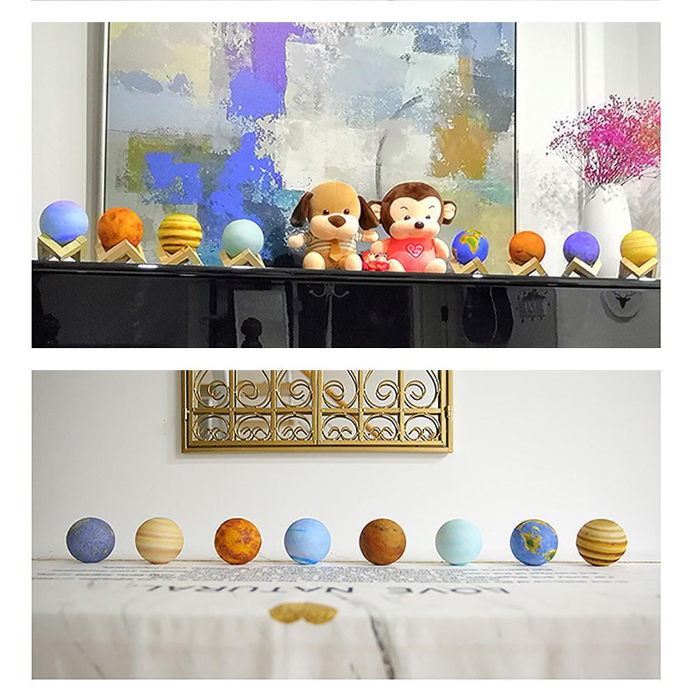 3D Printed Eight Planets Lamp Creative Gifts Decor for Bedroom