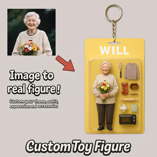 Fully Body Customizable 3D Effect Action Figure Pack Packaging Toy Box Style Art Gift Personalized 2D Printing Acrylic Keychain Gift
