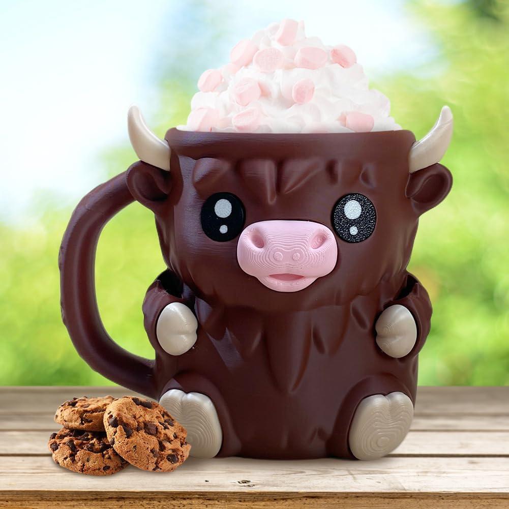 Christmas Gifts Cute Cow Style Ice Cream Pint Holder with Handle and Spoon – Reusable Antifreeze Cooler Sleeve for Ice Cream, Drinks, and Desserts Funny Cow Gifts for Ice Cream Lovers - MyMoonLampUk