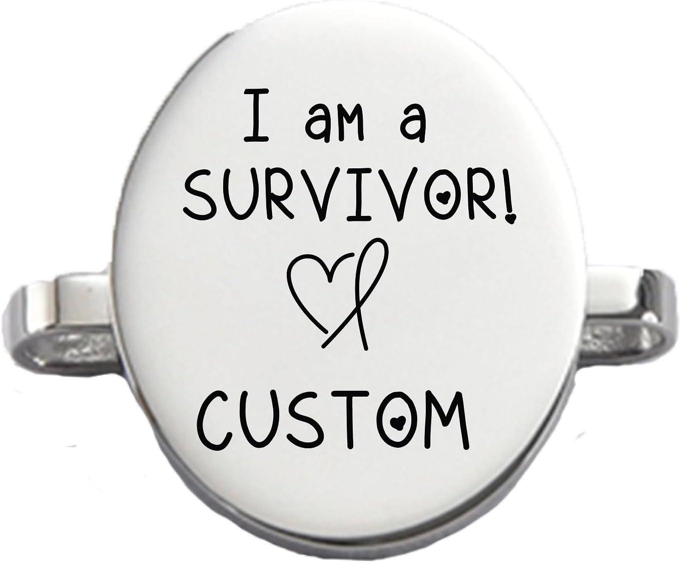 Custom Cancer Awareness Oval & Heart Metal Stud Accessory Smartwatch Bands
