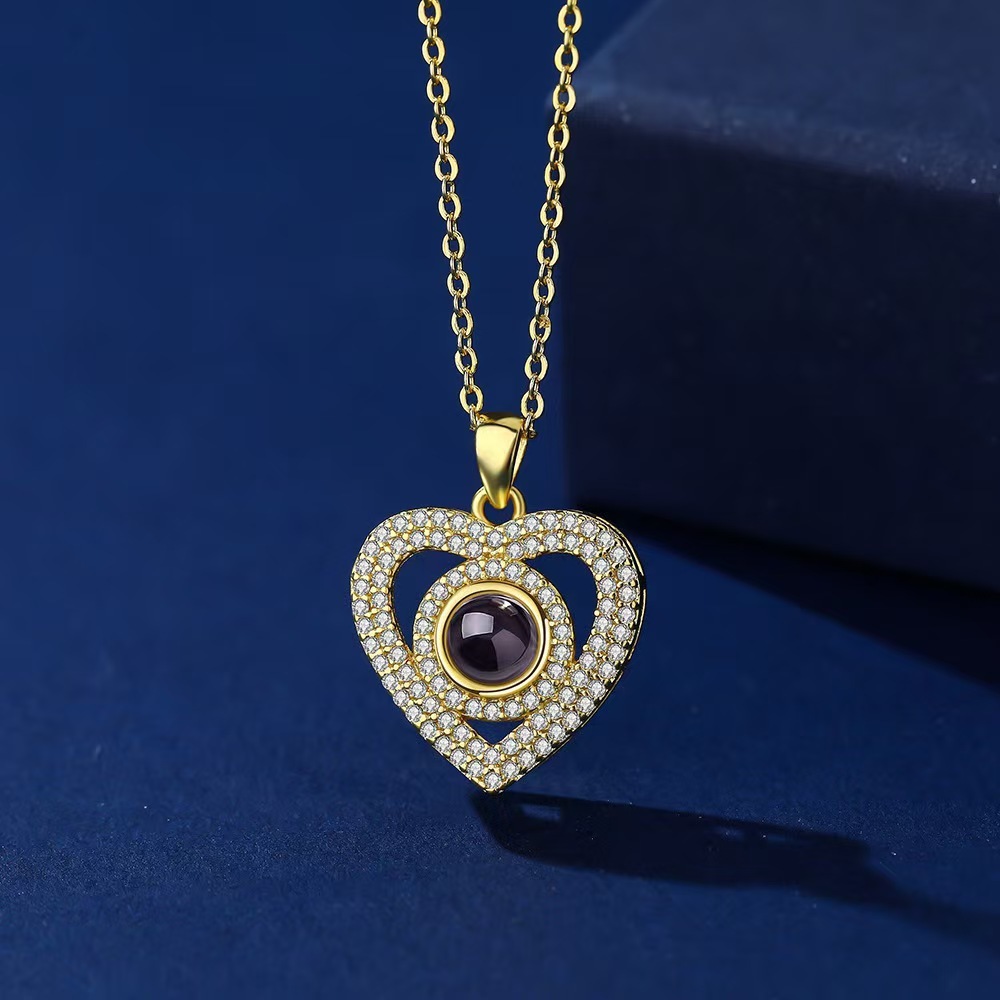 Valentine's Day Gift Personalized Projection Photo Necklace Gift for Her