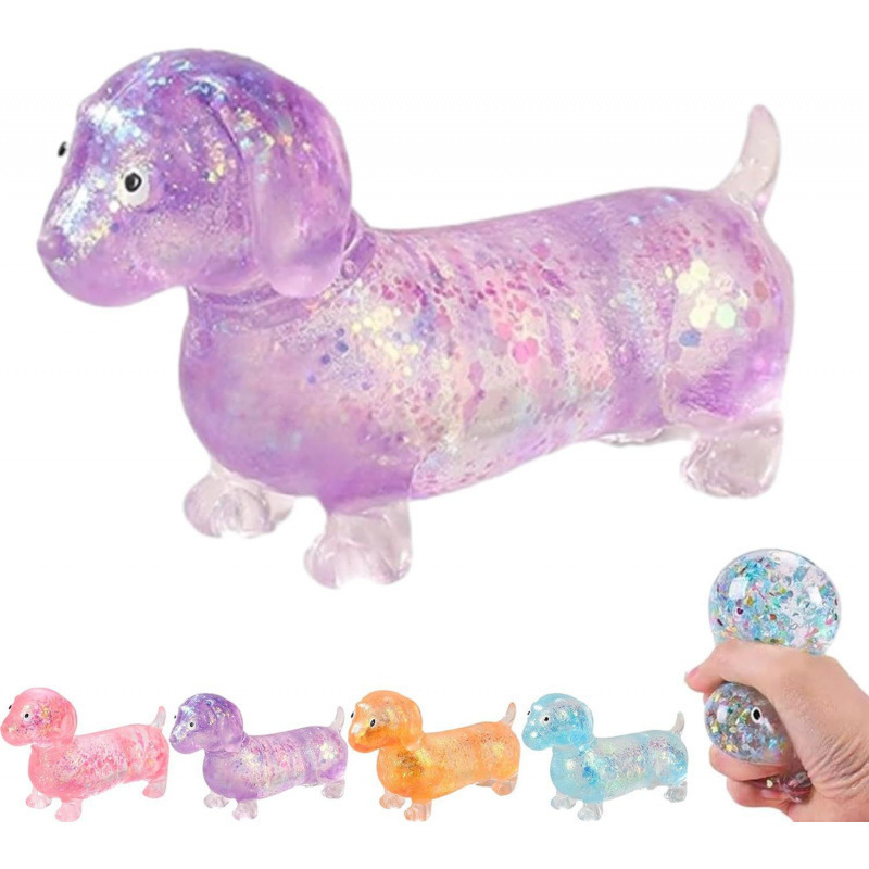 Squishy Dachshund Toy for Stress Relief – Festive Gift for Kids & Adults, Slow Rebound Gel Squeeze Toy - MyMoonLampUk