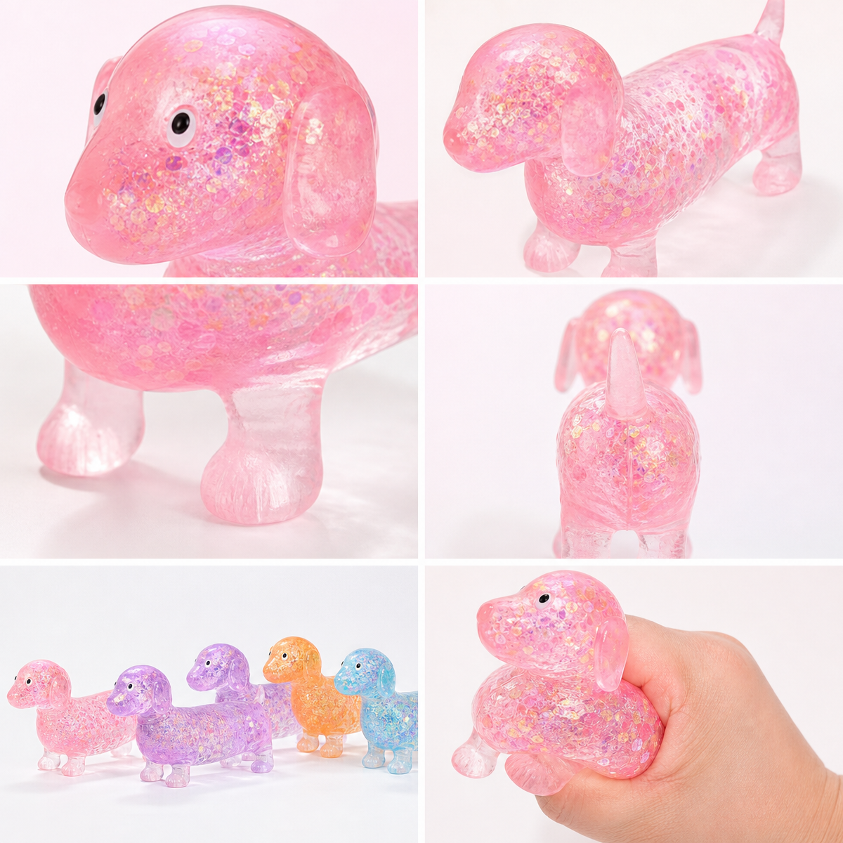 Squishy Dachshund Toy for Stress Relief – Festive Gift for Kids & Adults, Slow Rebound Gel Squeeze Toy - MyMoonLampUk