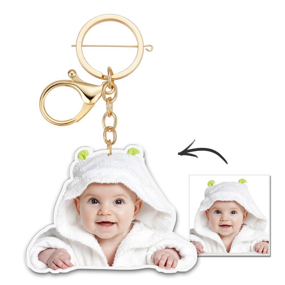 Custom Photo Keyring Acrylic Personalised Photo Keyring Gift For Toddler