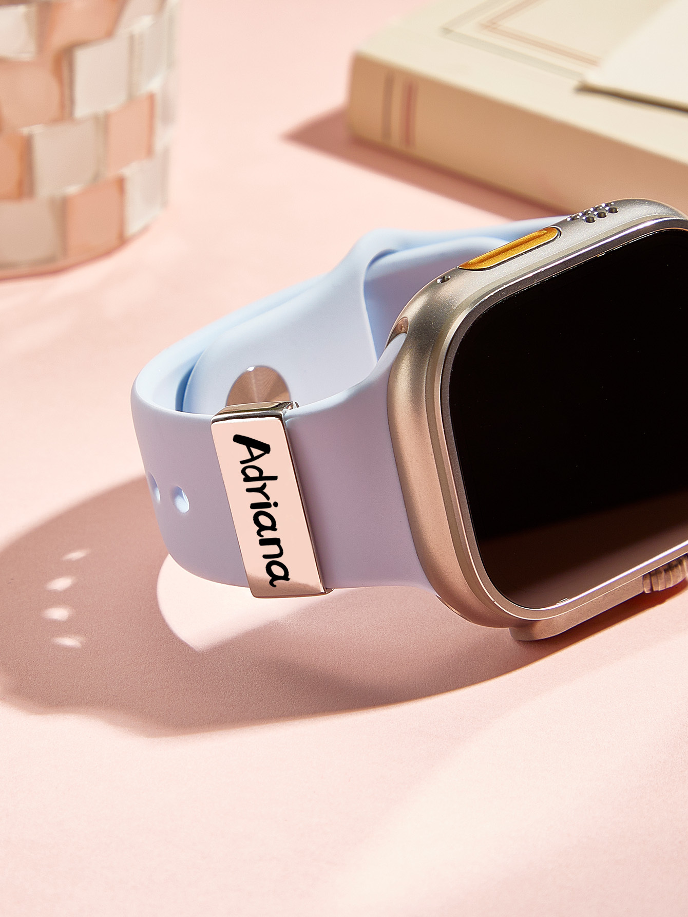 Personalized Watch Band Name Charm, Smart Watch Charm, Hand Stamped Personalized Gift, Nurse Week Graduation Gift Name