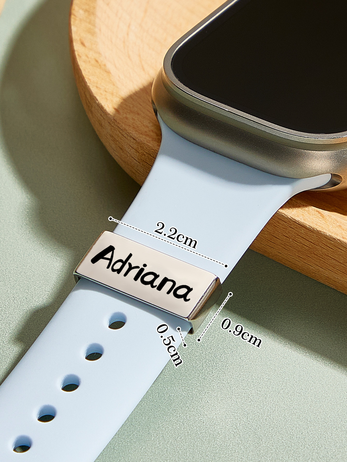 Personalized Watch Band Name Charm, Smart Watch Charm, Hand Stamped Personalized Gift, Nurse Week Graduation Gift Name