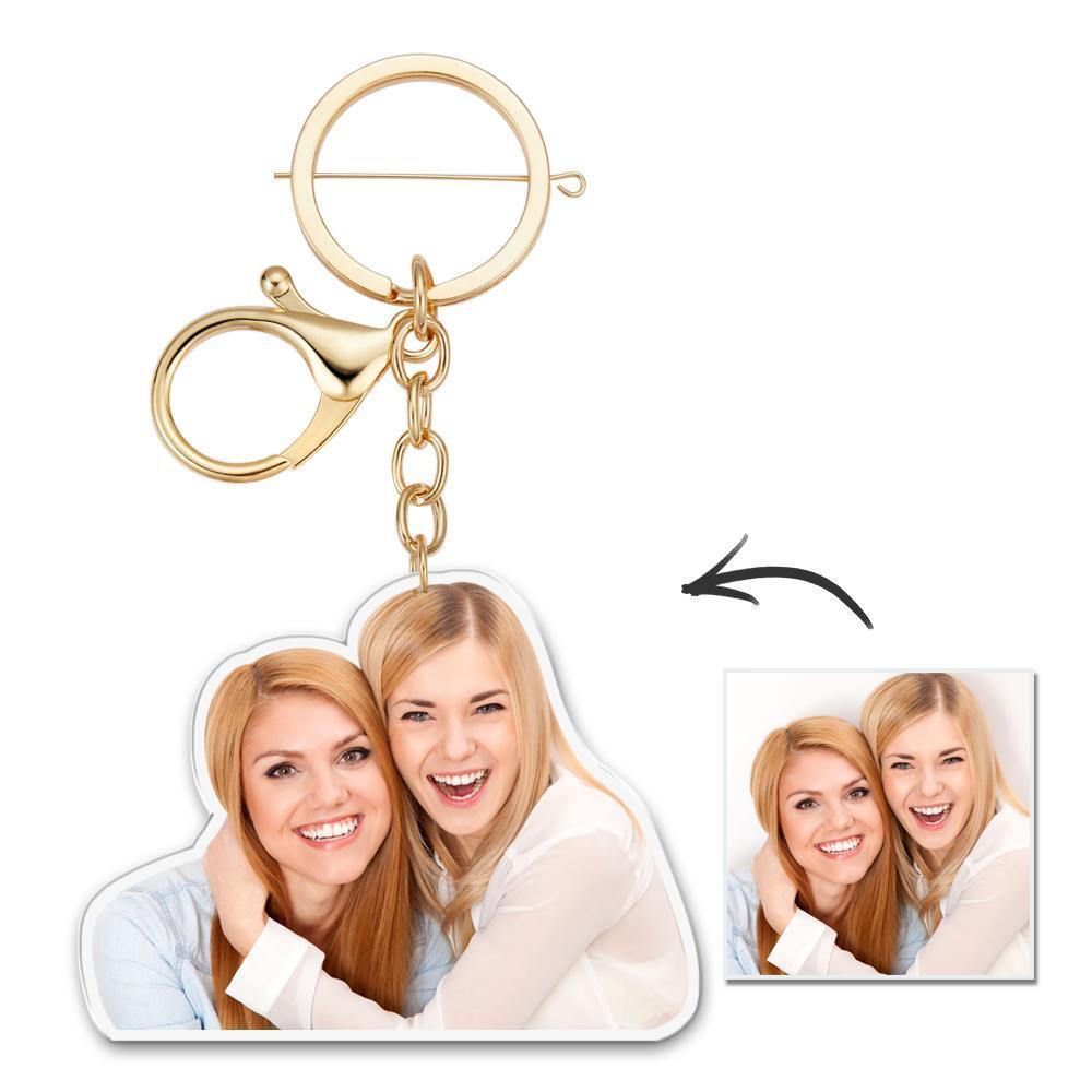 Custom Photo Keyring Acrylic Personalised Photo Keyring Gift For Best Friend