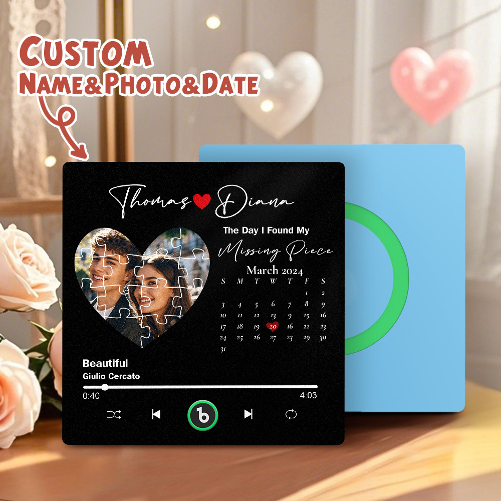 Custom Music Fridge Magnets Custom Music Fridge Magnet Colorful Frame Album Fridge Magnet Can Play Songs Gift for Lover - MyMoonLampUk