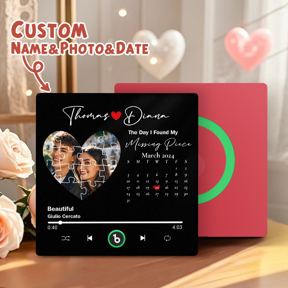 Custom Music Fridge Magnets Custom Music Fridge Magnet Colorful Frame Album Fridge Magnet Can Play Songs Gift for Lover - MyMoonLampUk