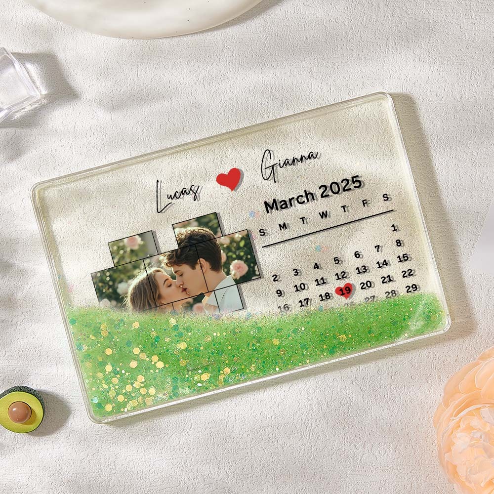 Custom Photo Acrylic Fridge Magnets Personalized Dates Refrigerator Fridge - MyMoonLampUk