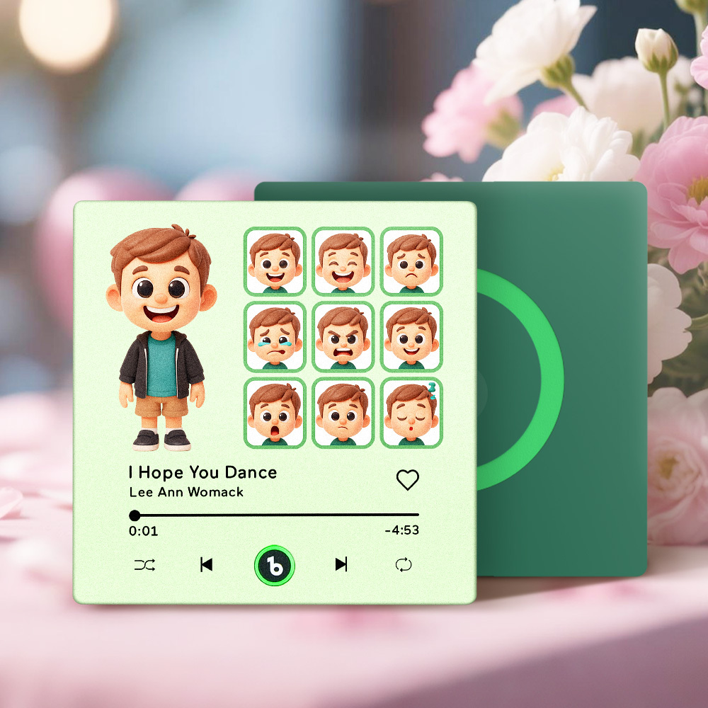 Custom Photo and Funny Expressions Music Fridge Magnet Personalized Photo Frame Gift for Her - MyMoonLampUk