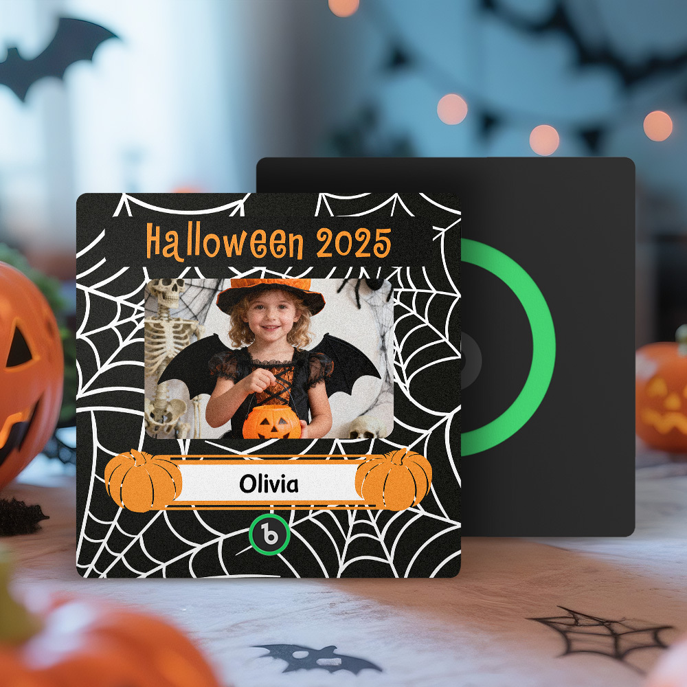 Custom Photo and Names Halloween Music Fridge Magnet Personalized Photo Frame - MyMoonLampUk