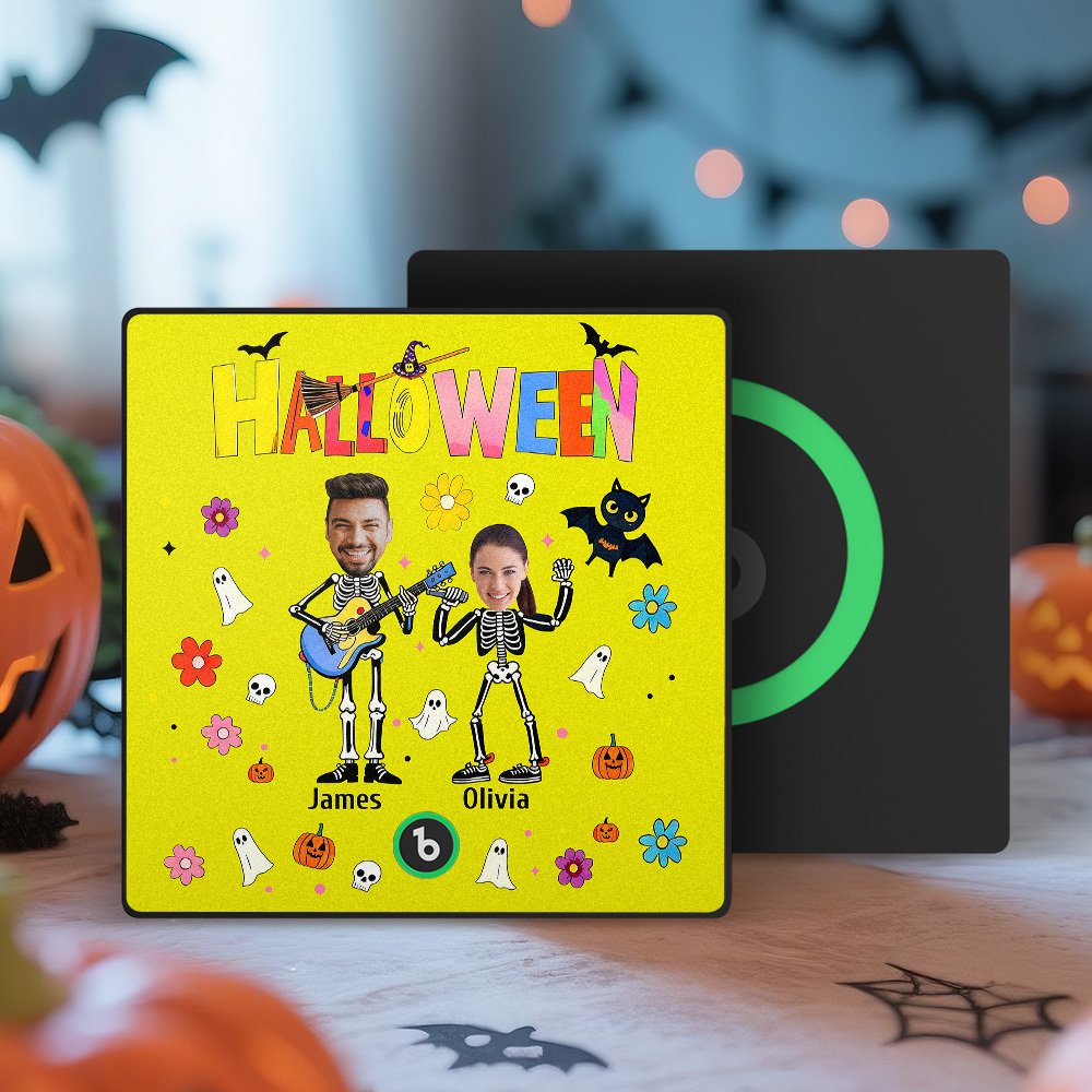 Halloween Fridge Magnet Custom Photos and Names Music Fridge Magnet Personalized Your Own Face Name Fridge Magnet Family Gift - MyMoonLampUk