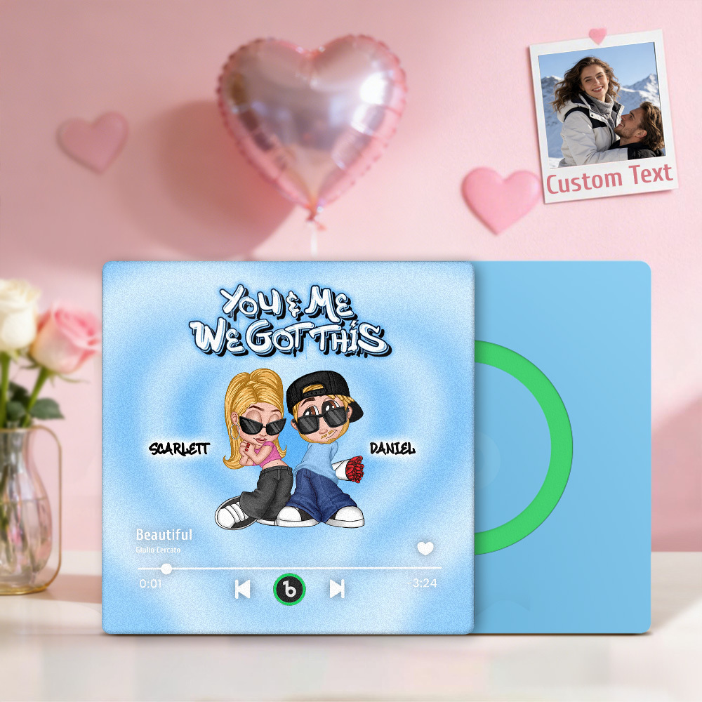 Custom Y2K Style Music Player Fridge Magnet Personalized Text Custom Music Fridge Magnet Personalized Names Frame Gift for Couples - MyMoonLampUk