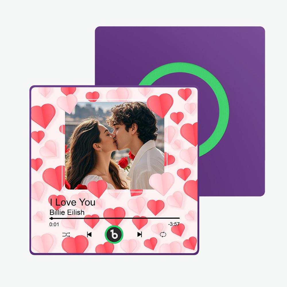 Custom Music Fridge Magnets Custom Music Fridge Magnet Colorful Frame Album Fridge Magnet Can Play Songs Gift for Lover - MyMoonLampUk