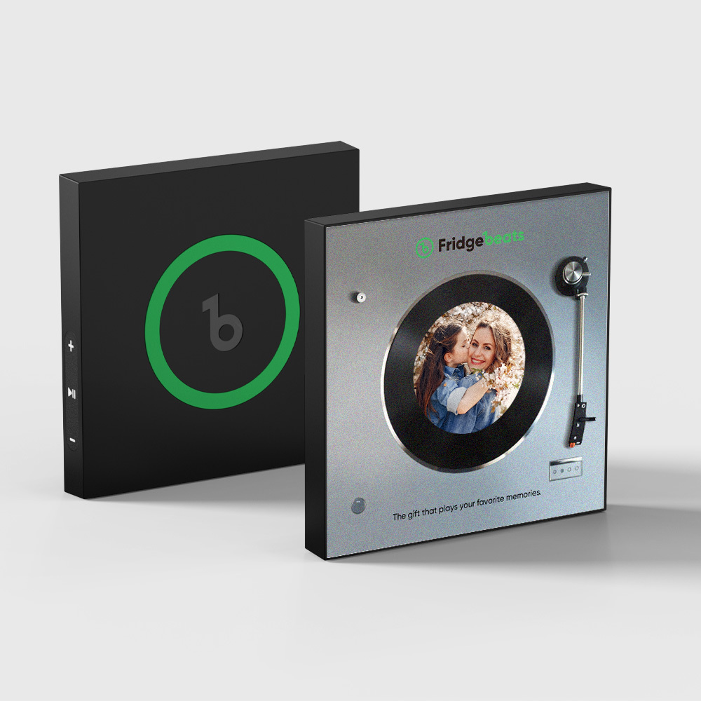 Father's Day Gift Custom Music & Photo Fridge Magnet Can Customize 1-6 Vinyl and Songs - MyMoonLampUk