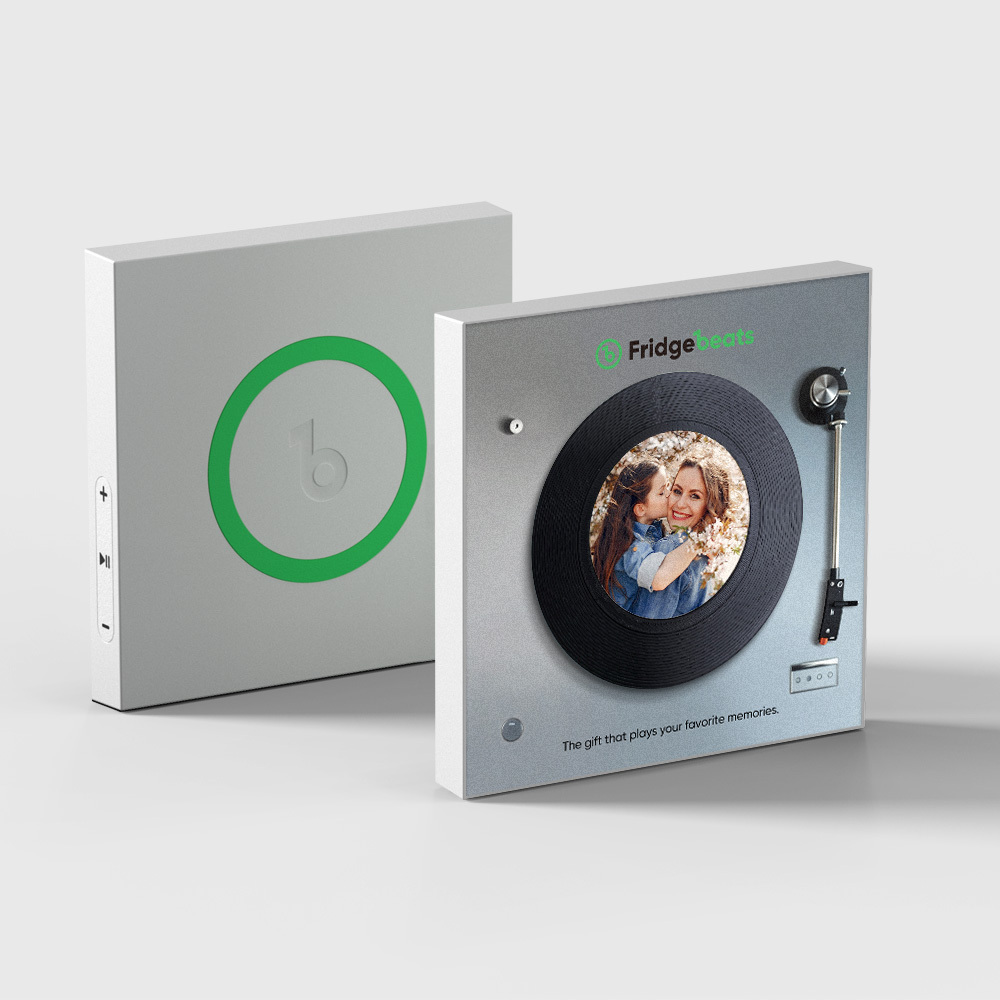 Father's Day Gift Custom Music & Photo Fridge Magnet Can Customize 1-6 Vinyl and Songs - MyMoonLampUk