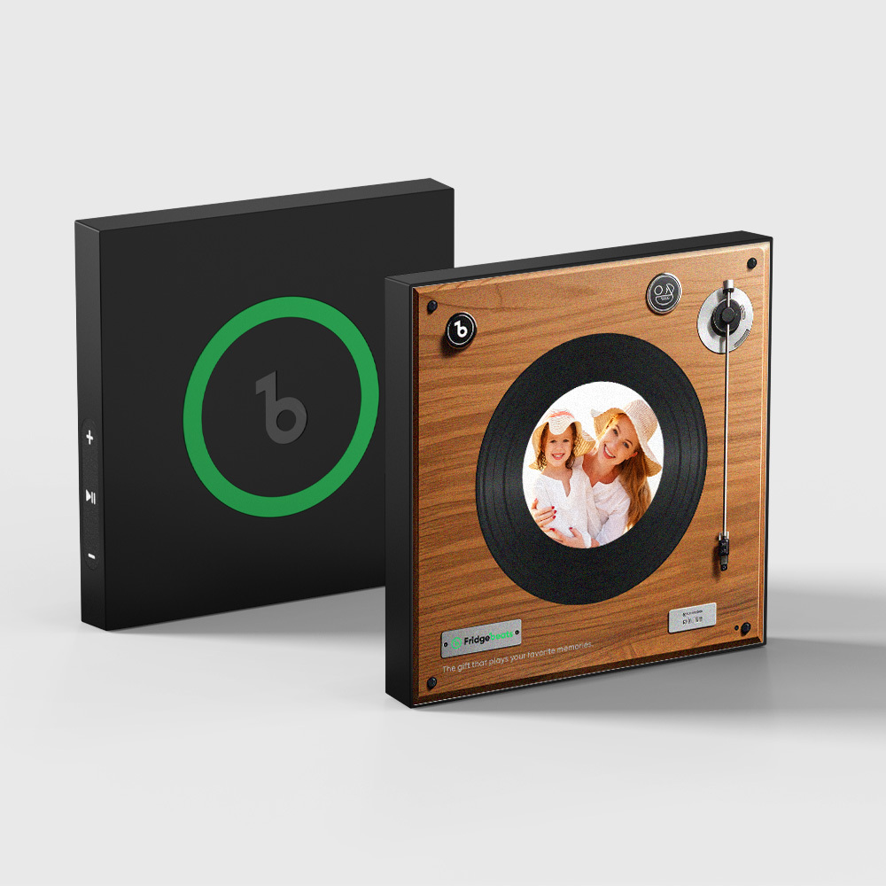 Father's Day Gift Custom Music & Photo Fridge Magnet Can Customize 1-6 Vinyl and Songs - MyMoonLampUk