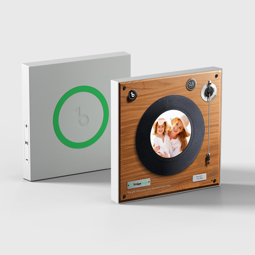 Father's Day Gift Custom Music & Photo Fridge Magnet Can Customize 1-6 Vinyl and Songs - MyMoonLampUk