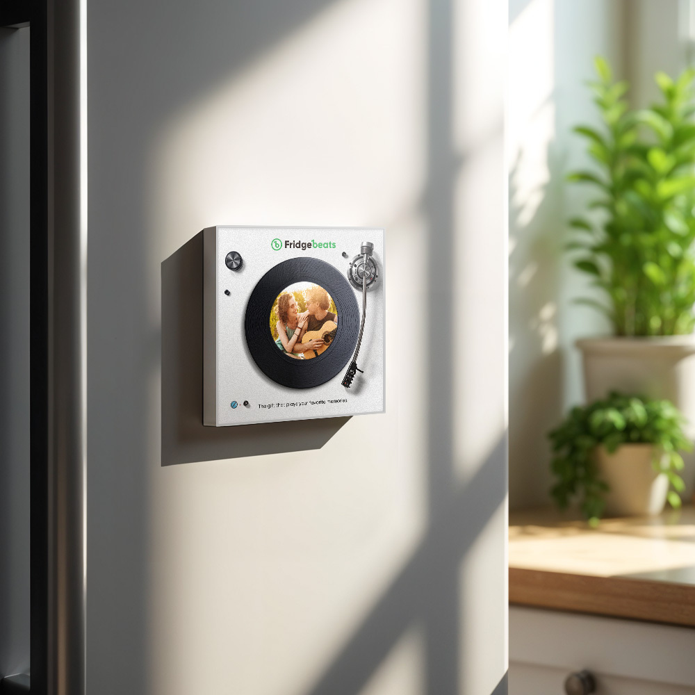Custom Music and Photo Fridge Magnet NFC Functionality Song Fridge Magnets Gifts for Couple - MyMoonLampUk