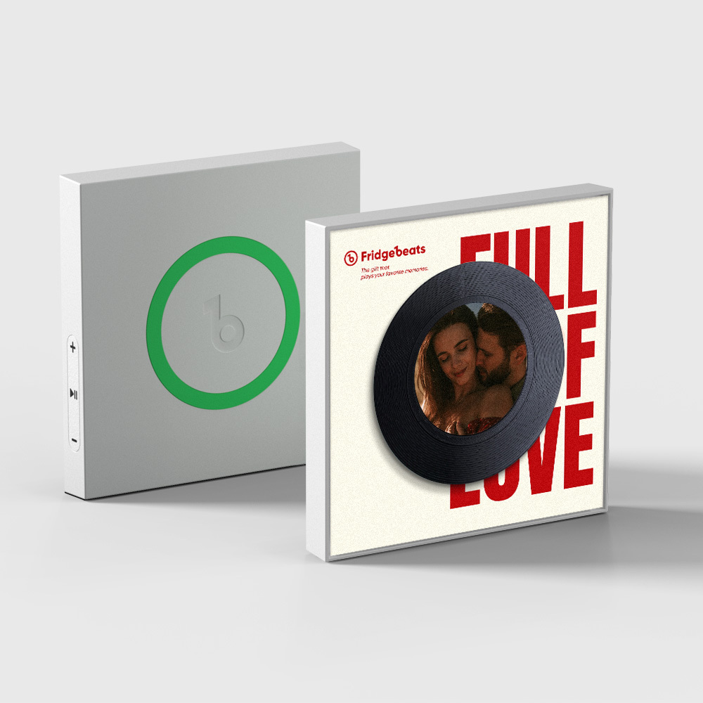 Custom Music and Photo Fridge Magnet NFC Song Fridge Magnets Gifts for Couple Full of Love - MyMoonLampUk