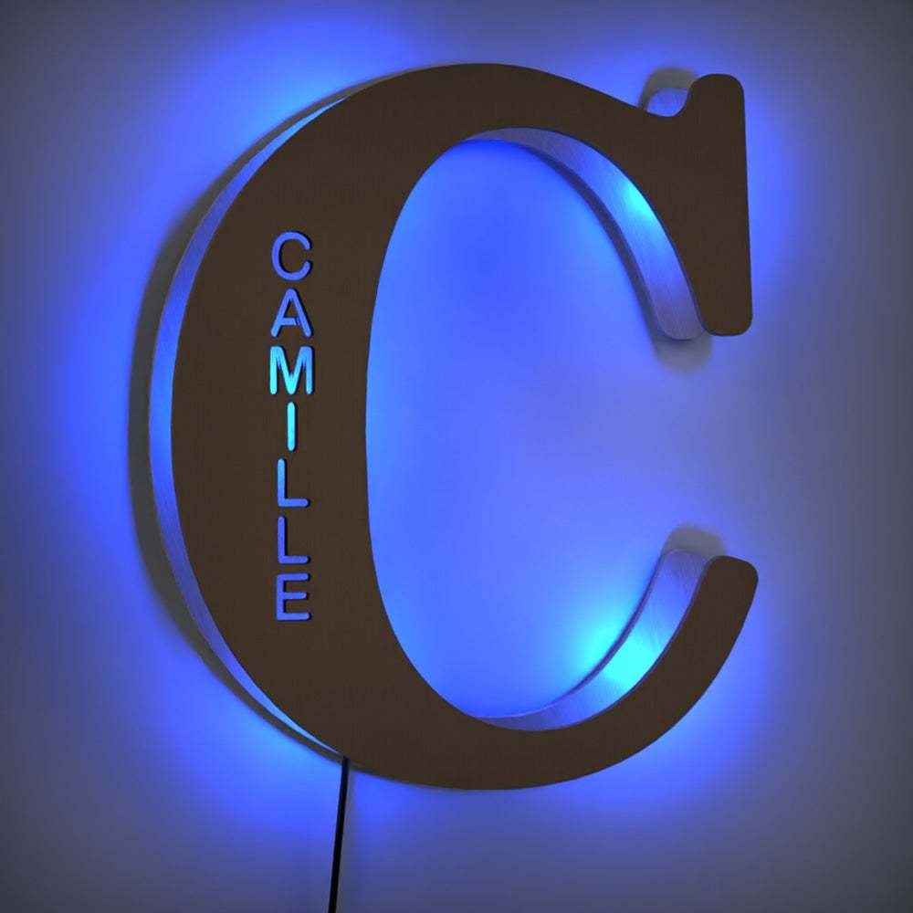 Creative Wooden Up Letter Name Sign Lamp Billboard Lamp Night Light