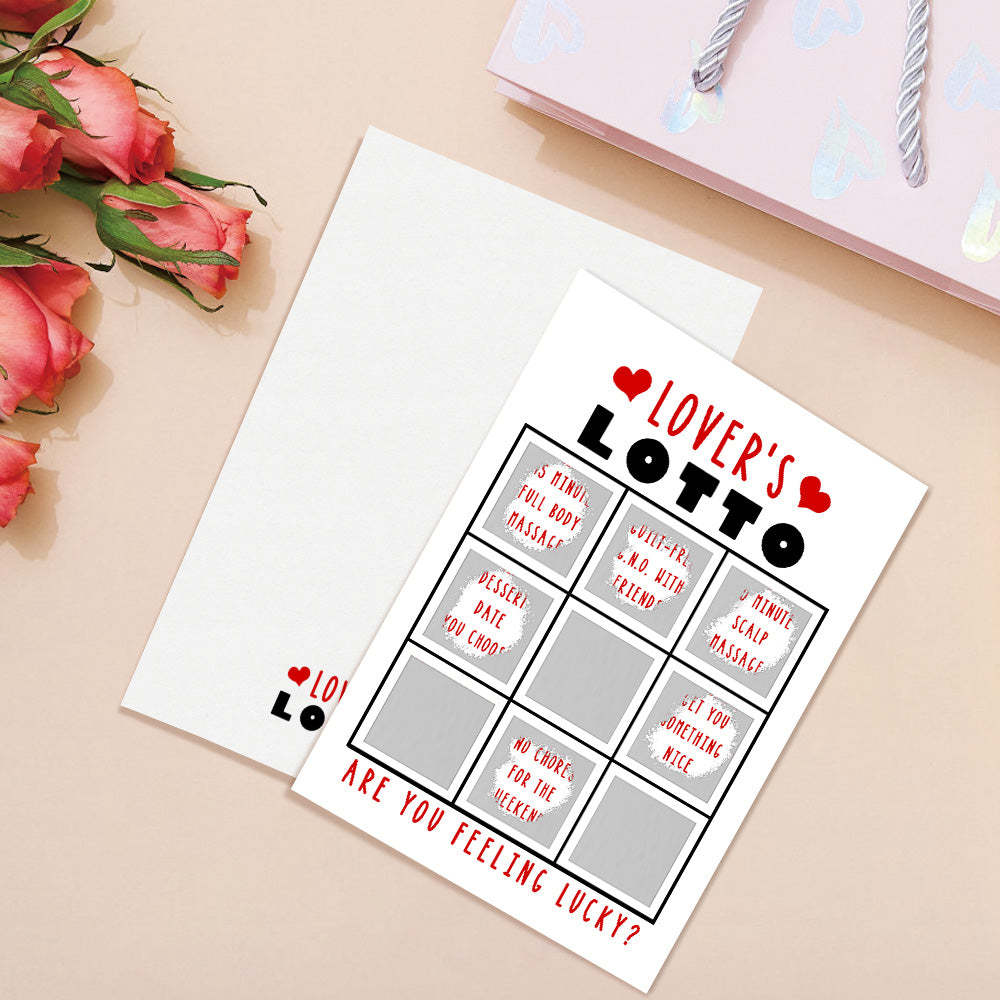 Lover's Lotto Scratch Card Valentine's Day Surprise Funny Scratch off Card - mymoonlampuk