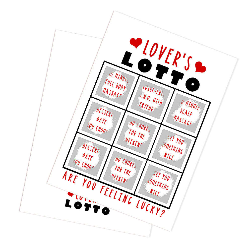 Lover's Lotto Scratch Card Valentine's Day Surprise Funny Scratch off Card - mymoonlampuk