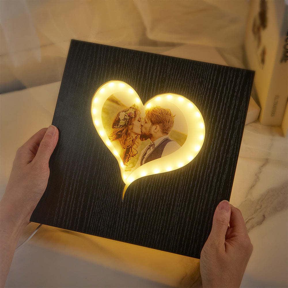 Custom Photo Night Light Creative Sandwich Light Heart Home Gifts - mymoonlampuk