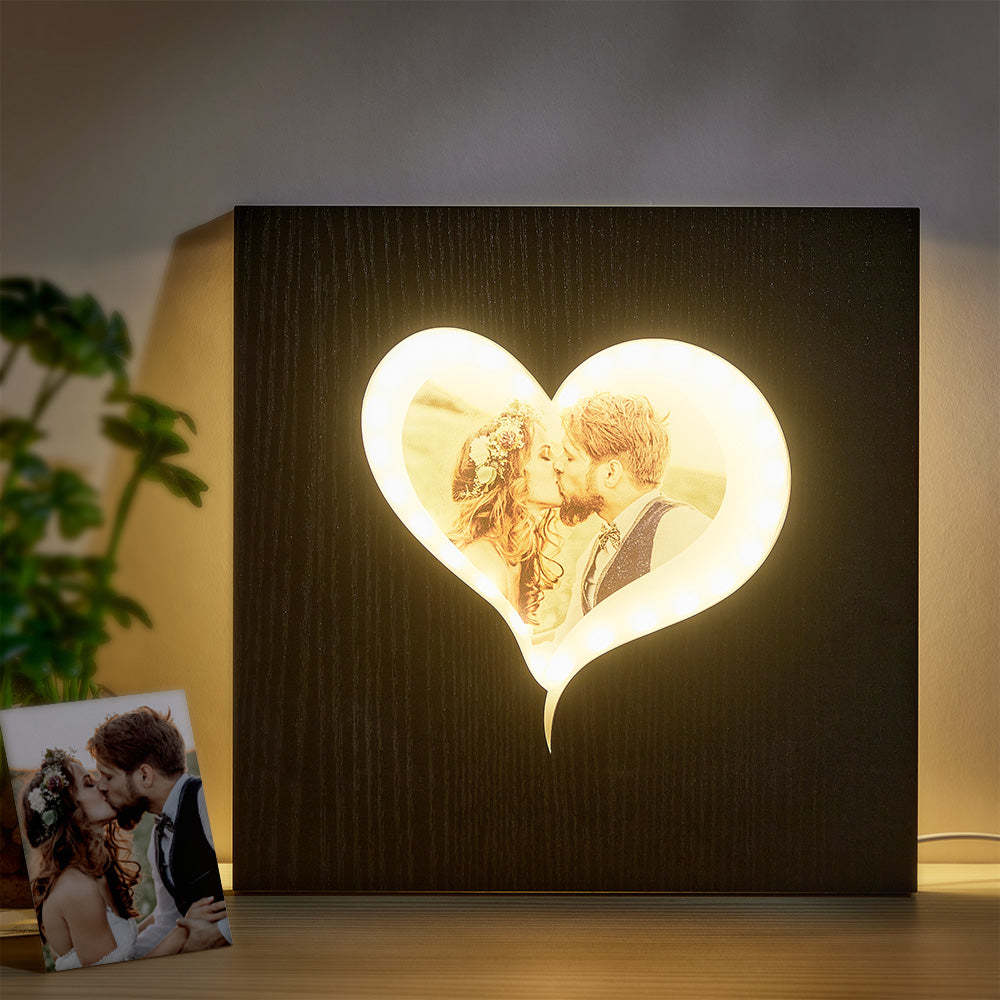 Custom Photo Night Light Creative Sandwich Light Heart Home Gifts - mymoonlampuk