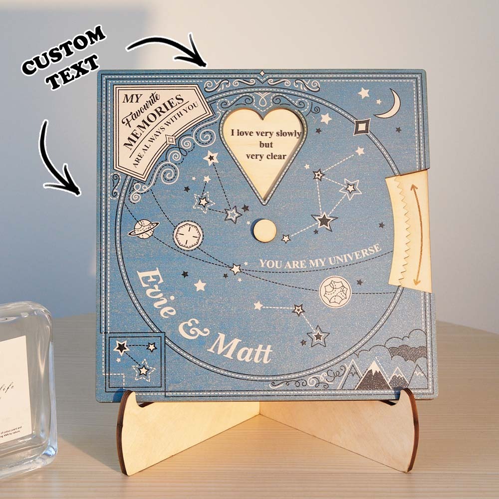 Custom Engraved Rotating Gear Decor Romantic Memorial Gift For Couples - mymoonlampuk