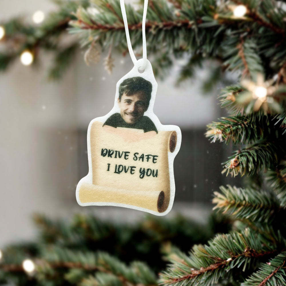 Custom Photo Car Air Freshener Engravable Car Hanging Ornament Gifts - mymoonlampuk