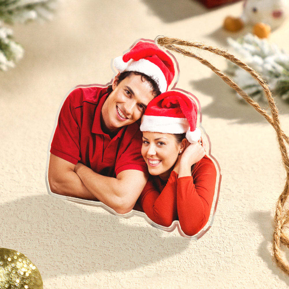 Custom Photo Christmas Tree Ornament Family Christmas Gift - mymoonlampuk