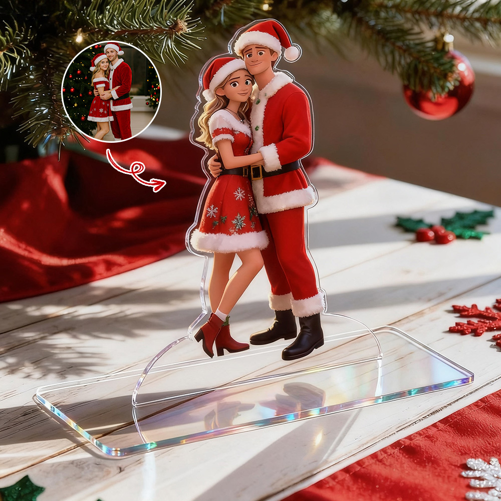 Personalized Pixar Cartoon Style Portrait Acrylic Stand Christmas Gift